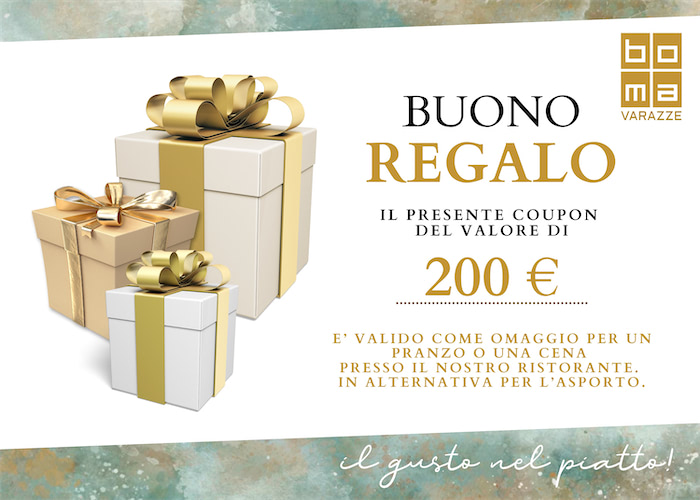 Ristorante Boma - Coupon Regalo - 200€